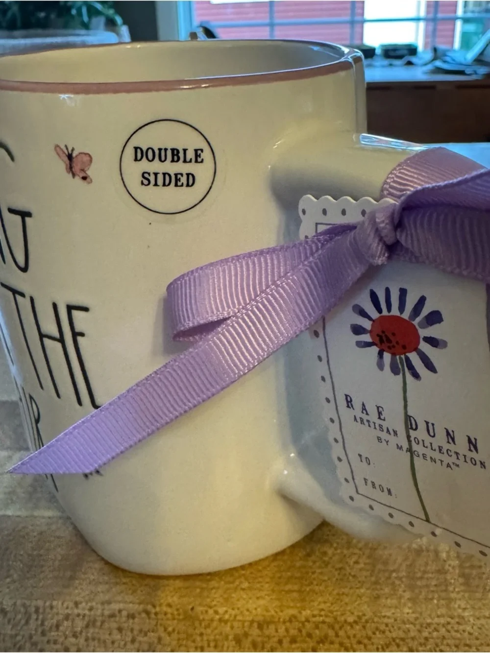 Rae Dunn “Spring Is In The Air” Mug with Bunnies Butterflies & Flowers NWT